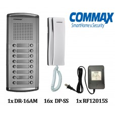 Commax 16 Apartment Audio Doorphone Intercom System