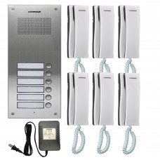 Commax 6 Apartment Audio Intercom System
