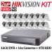 2MP TurboHD Hikvision System KIT: 16CH DVR + 16x Cameras + 4TB HDD