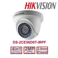 Hikvision DS-2CE560T-IRPF HD1080p Indoor IR Turret Camera, 2.8mm lens