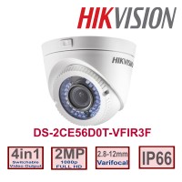 Hikvision DS-2CE56D0T-VFIR3F 4in1 HD 1080p IR Varifocal Dome Camera